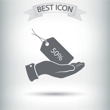 yüzde 50's etiketi simgesi