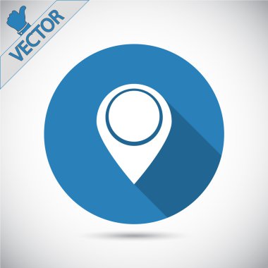 harita işaretçisi düz simgesi