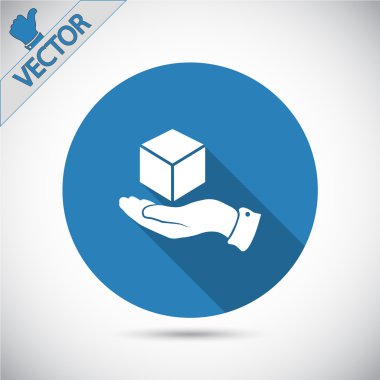 3D küp logo tasarım simgesi