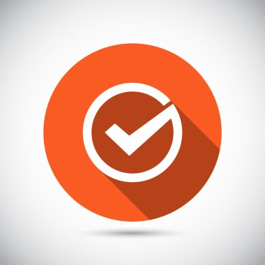 simge onaylayın. düz tasarım stil