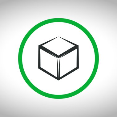 Küp logo tasarım simgesi