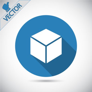 3D küp logo tasarım simgesi