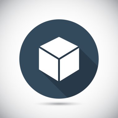 3D küp logo tasarım simgesi