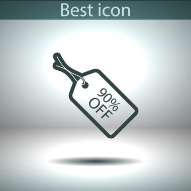 yüzde 90'ın kapalı bir ses etiketi simgesi