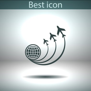 uçak simgesi olan Küre