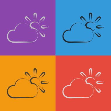 Bulut simge düz tasarım stil