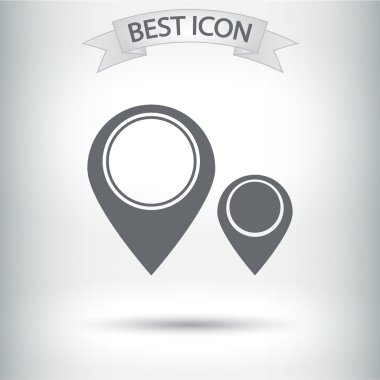 harita işaretçisi düz simgesi