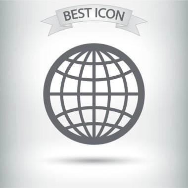 Küre simgesi düz tasarım