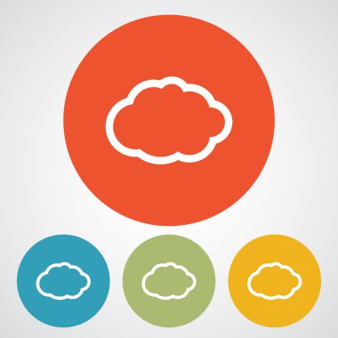 Bulut simge düz tasarım stil