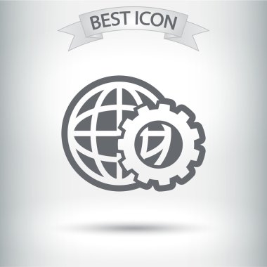 Küre simgesi düz tasarım