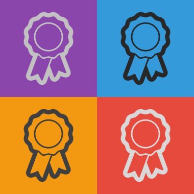 Kurdele simgeli rozet