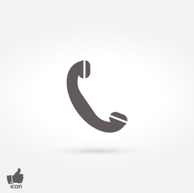 telefon, düz simgesi