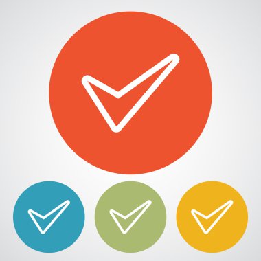 simge onaylayın. düz tasarım stil