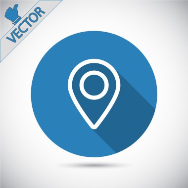 harita işaretçisi düz simgesi