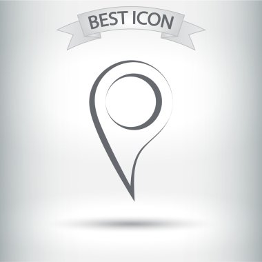 harita işaretçisi düz simgesi