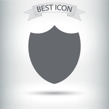 Kalkan simgesi. düz tasarım biçimi