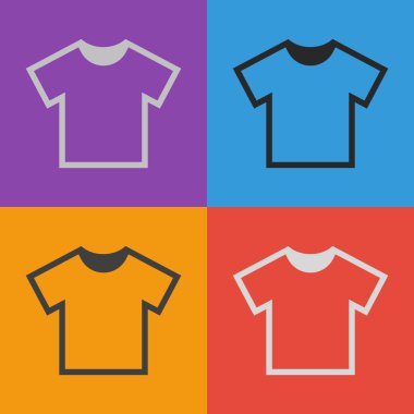 Tshirt düz simgesi