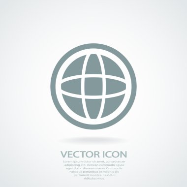 Küre simgesi düz tasarım