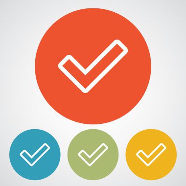 simge onaylayın. düz tasarım stil