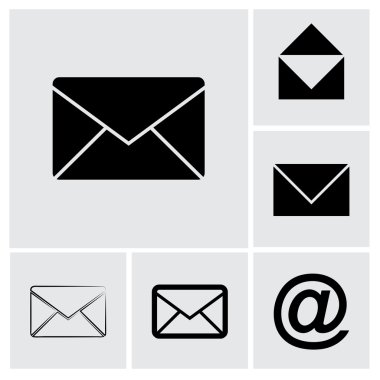 Envelope Mail icon set clipart