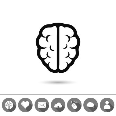 Beyin simge düz tasarım stil