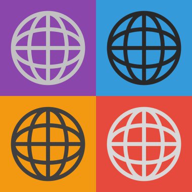 Küre simgesi düz tasarım