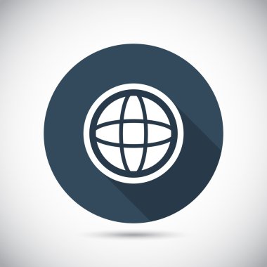 Küre simgesi düz tasarım