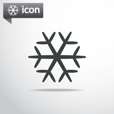 kar tanesi düz simgesi