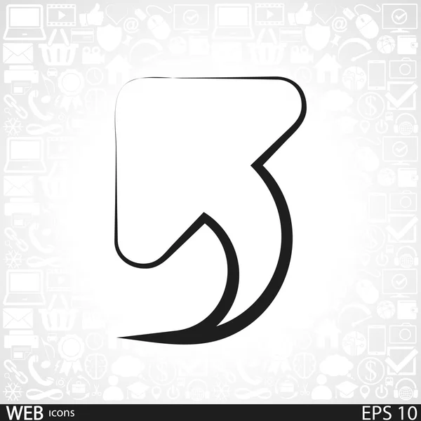 Deshacer icono, símbolo de flecha trasera — Vector de stock