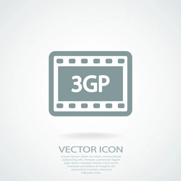 Icona video 3gp — Vettoriale Stock