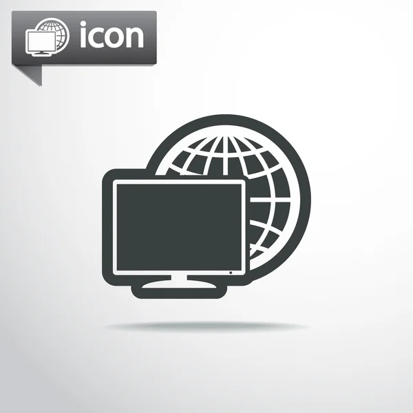 Monitor icon design — Stock Vector