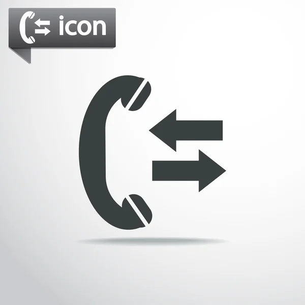 Teléfono, icono plano — Vector de stock