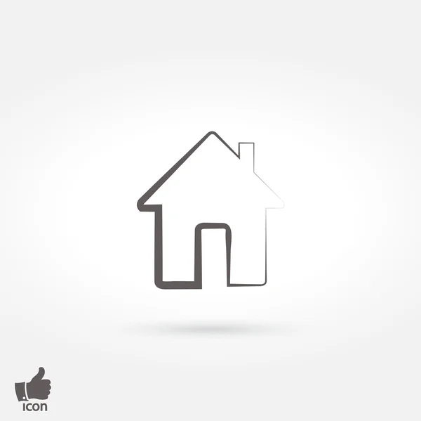 Casa plana icono . — Vector de stock