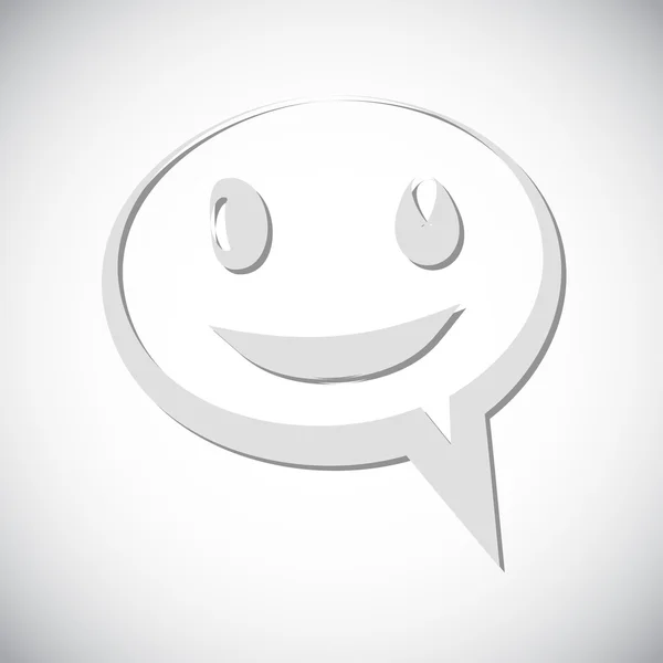 Sonrisa hablando icono de la burbuja — Vector de stock