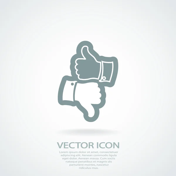 Pulgar hacia arriba icono — Vector de stock