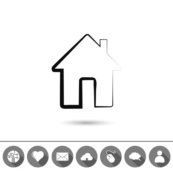 Flat House icon. — Stock Vector