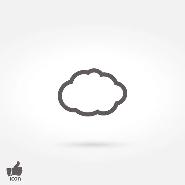 Cloud icon Estilo de diseño plano — Archivo Imágenes Vectoriales