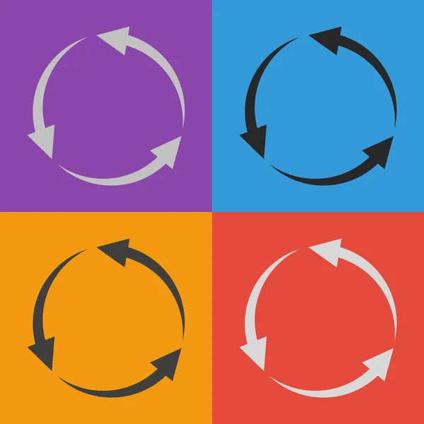 Flecha circular icono — Vector de stock