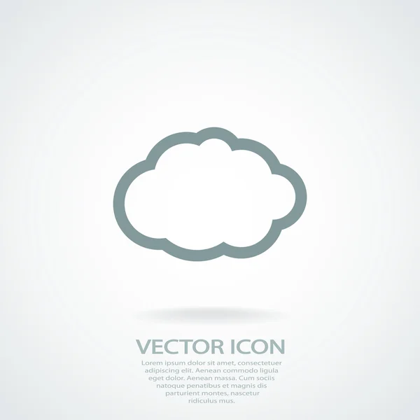 Cloud icon  Flat design style — Stock Vector