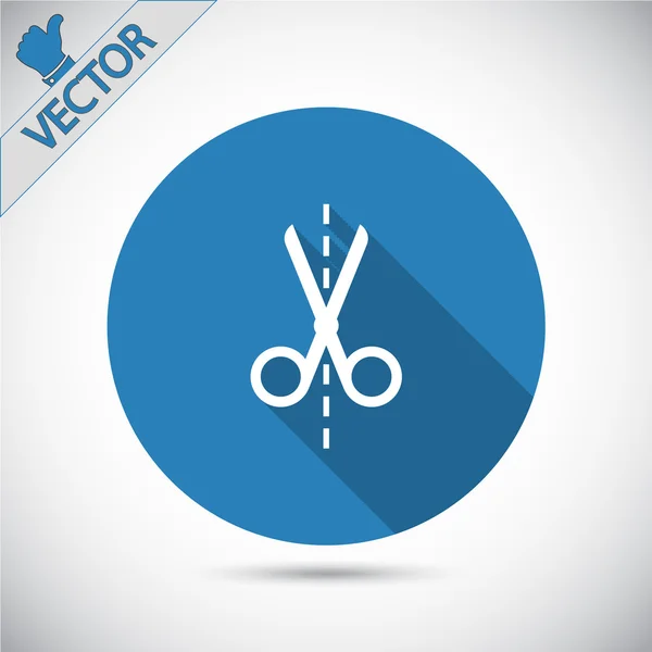 Scissors flat icon — Stock Vector