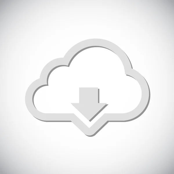 Cloud computing download icon — Stock Vector