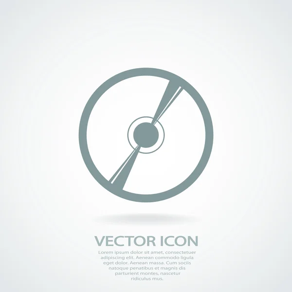 Het pictogram cd of dvd — Stockvector