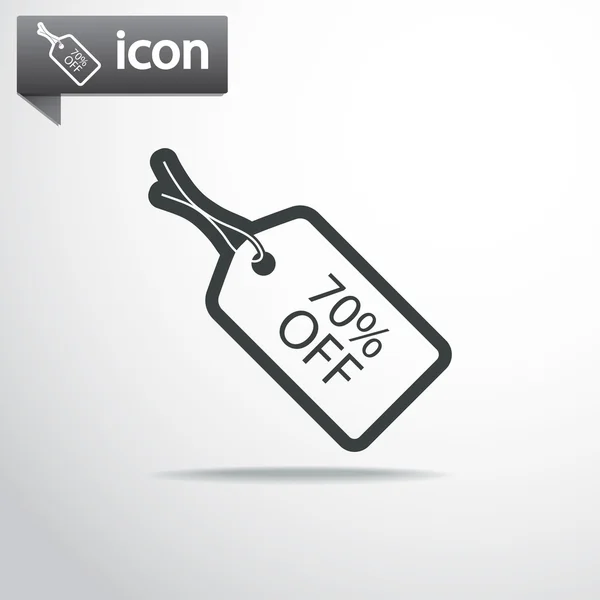 70 por ciento del icono de la etiqueta OFF — Vector de stock