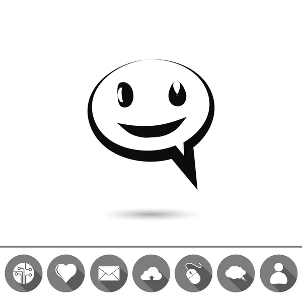 Smile talking bubble icon — Stock Vector