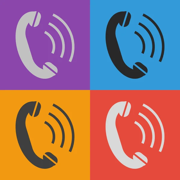 Telefon, flaches Symbol — Stockvektor