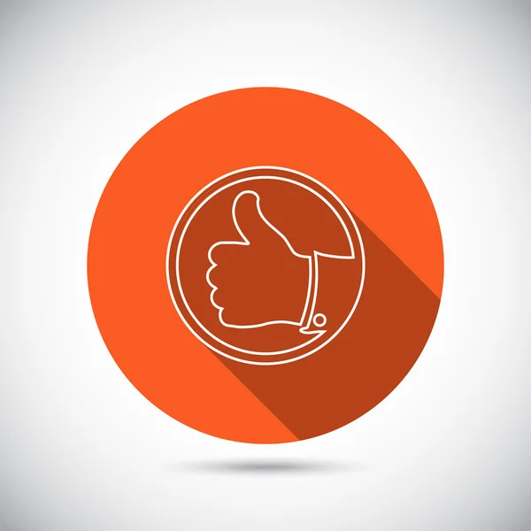 Pulgar hacia arriba iconos — Vector de stock