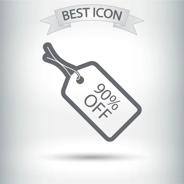 90 percent's OFF tag icon — Stock Vector