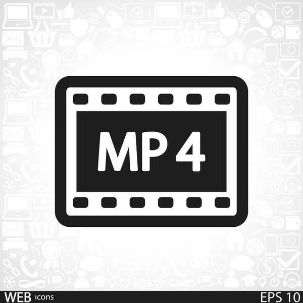 MP4 Progettazione icona video — Vettoriale Stock