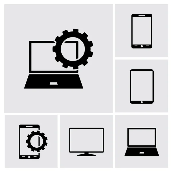 Reeks pictogrammen van elektronische apparaten — Stockvector