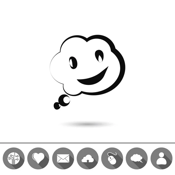 Sonrisa hablando icono de la burbuja — Vector de stock